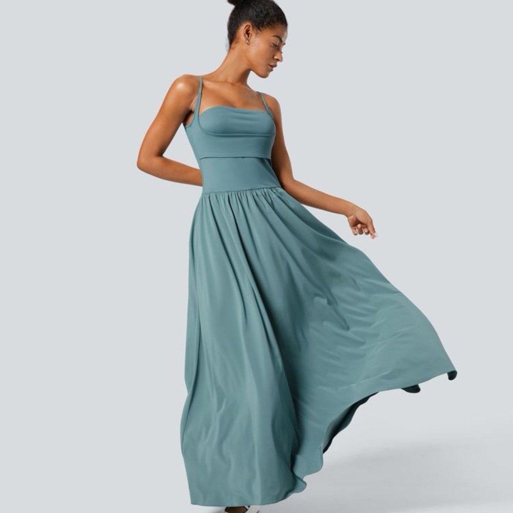 Elegant Teal Maxi Dress